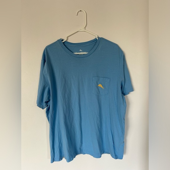 Tommy Bahama Paddletale Pocket T-Shirt XL Blue - Picture 2 of 6